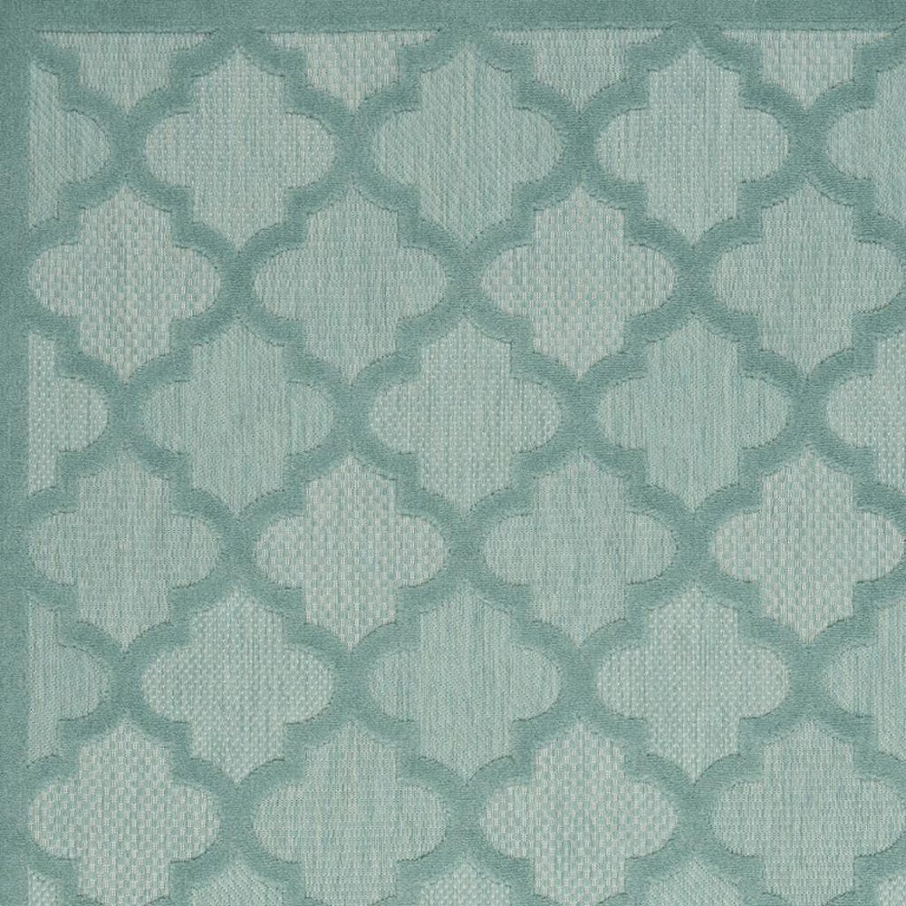 4' X 6' Aqua Indoor Outdoor Area Rug