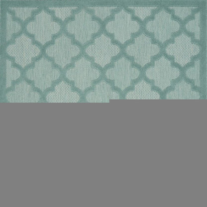 4' X 6' Aqua Indoor Outdoor Area Rug