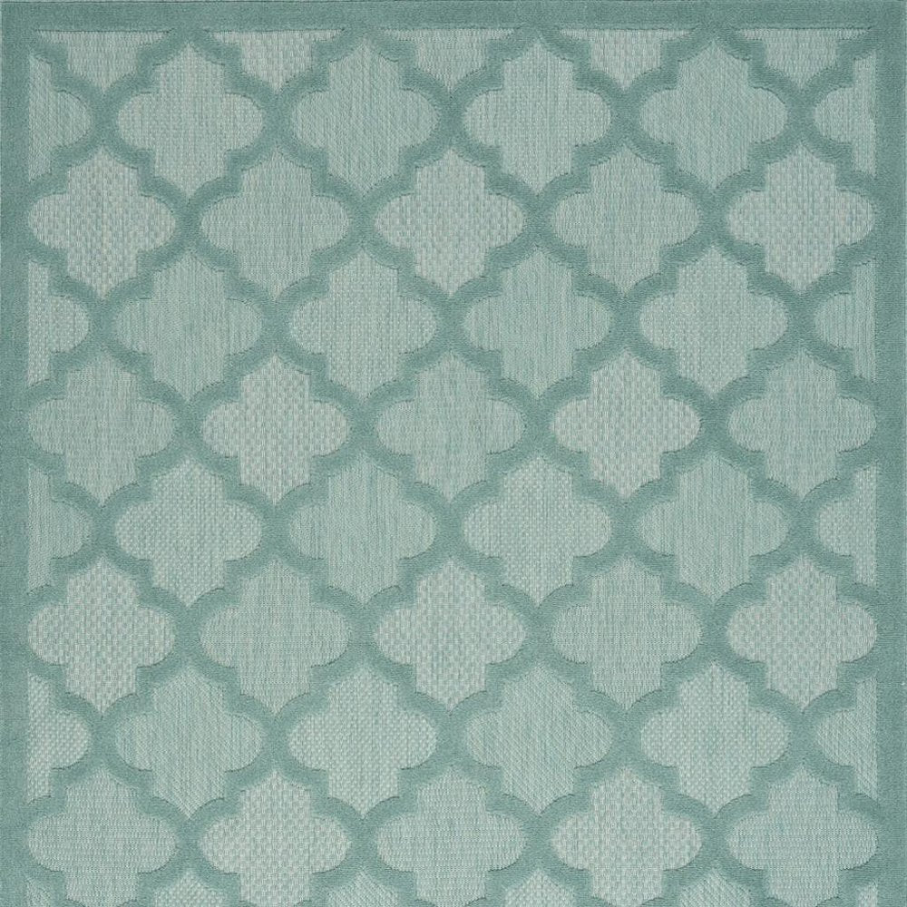4' X 6' Aqua Indoor Outdoor Area Rug