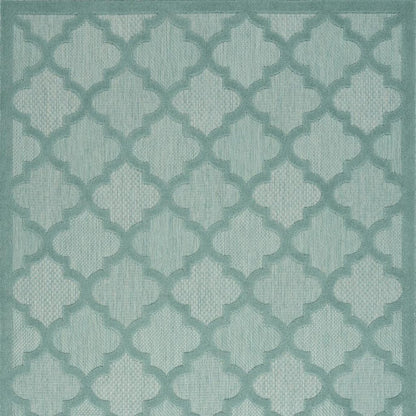 4' X 6' Aqua Indoor Outdoor Area Rug