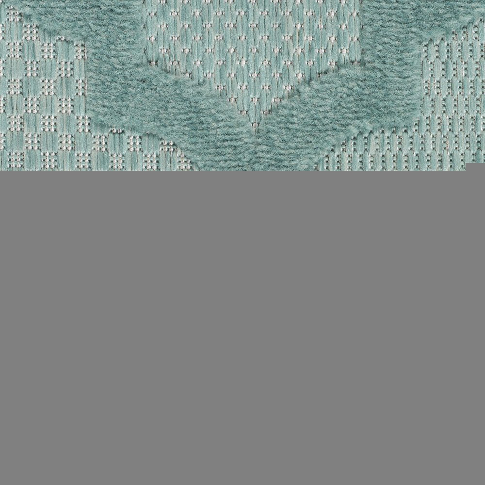 5' X 7' Aqua Indoor Outdoor Area Rug