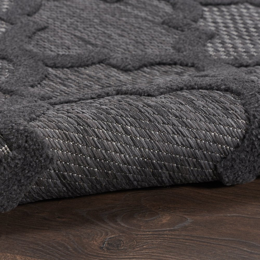 5' X 7' Charcoal Indoor Outdoor Area Rug