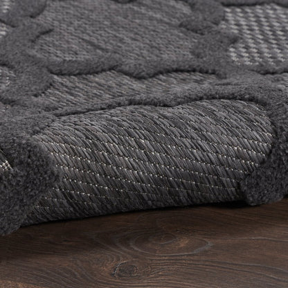 5' X 7' Charcoal Indoor Outdoor Area Rug