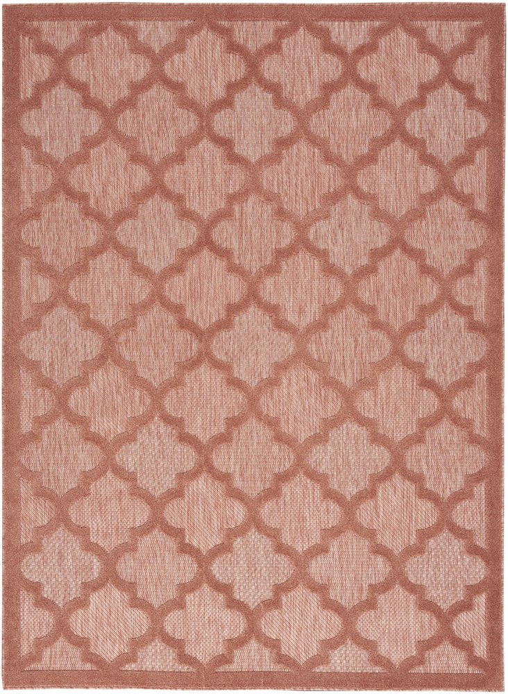 4' X 6' Coral Indoor Outdoor Area Rug