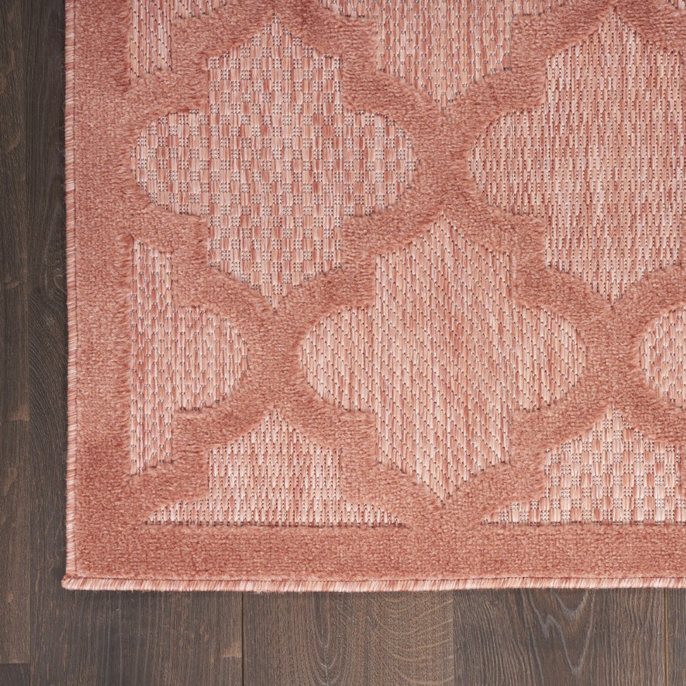 5' X 7' Coral Indoor Outdoor Area Rug