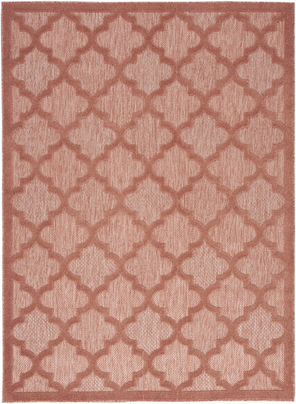 5' X 7' Coral Indoor Outdoor Area Rug