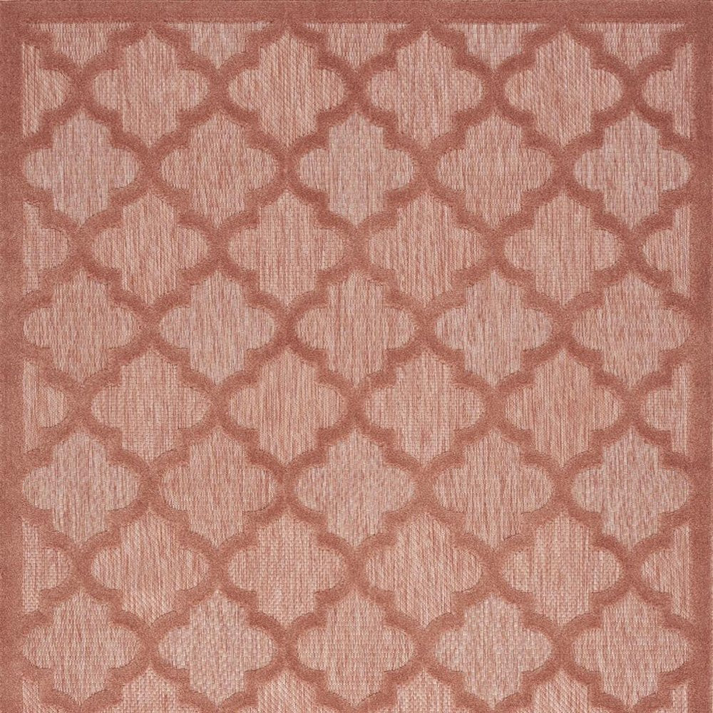 5' X 7' Coral Indoor Outdoor Area Rug