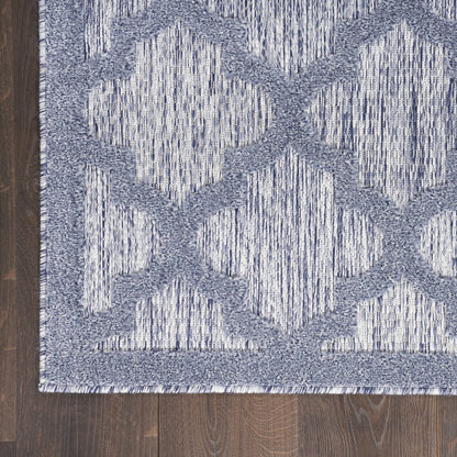 5' X 7' Denim Blue Indoor Outdoor Area Rug