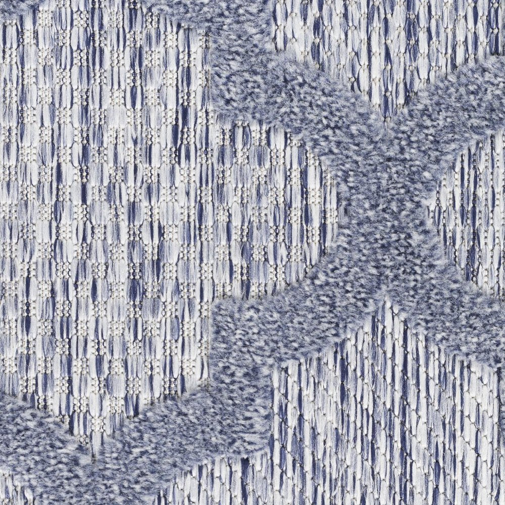 5' X 7' Denim Blue Indoor Outdoor Area Rug