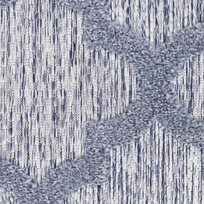 5' X 7' Denim Blue Indoor Outdoor Area Rug