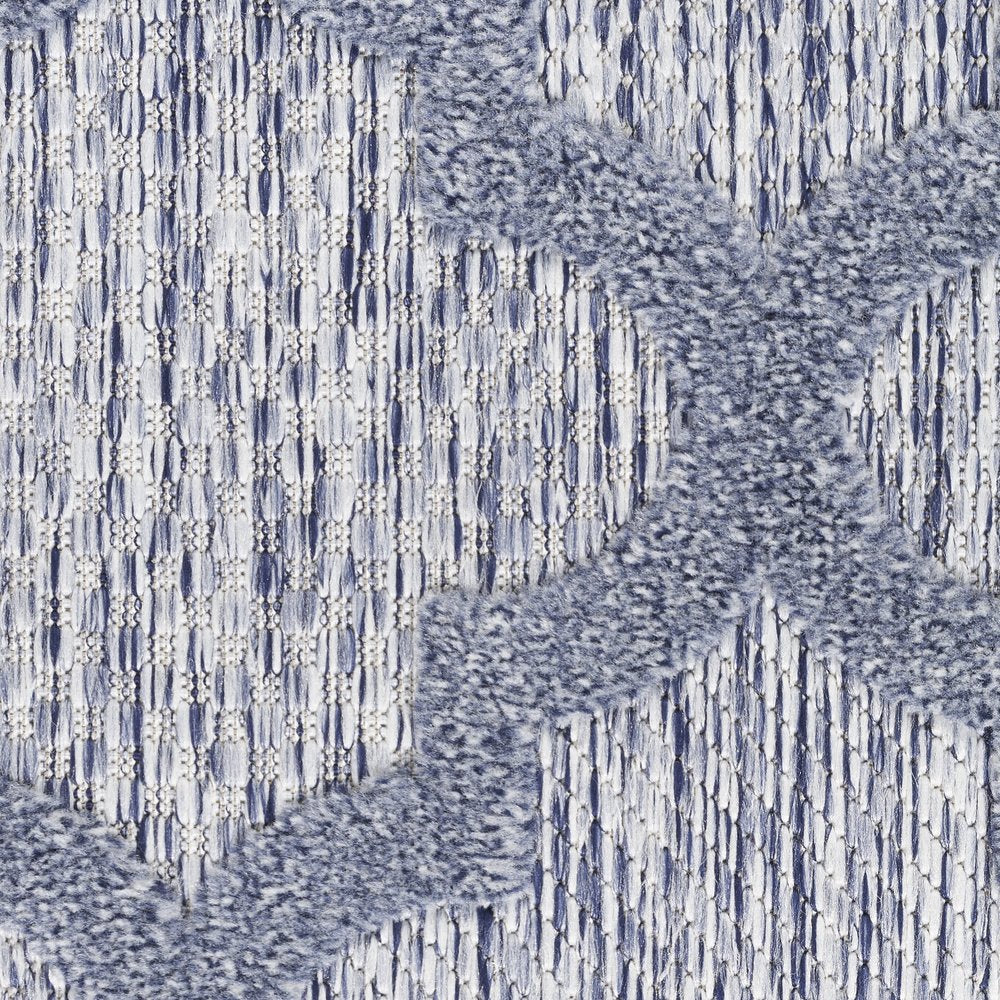 5' X 7' Denim Blue Indoor Outdoor Area Rug