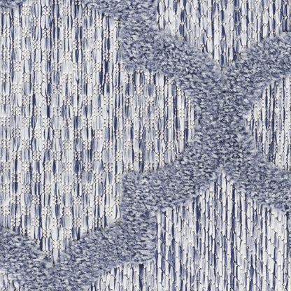 5' X 7' Denim Blue Indoor Outdoor Area Rug