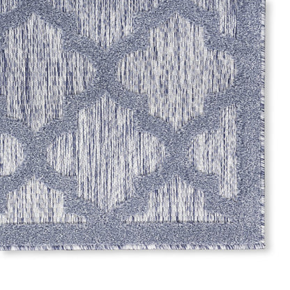 5' X 7' Denim Blue Indoor Outdoor Area Rug