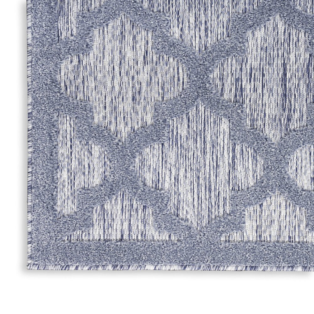 5' X 7' Denim Blue Indoor Outdoor Area Rug