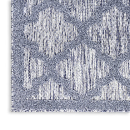 5' X 7' Denim Blue Indoor Outdoor Area Rug