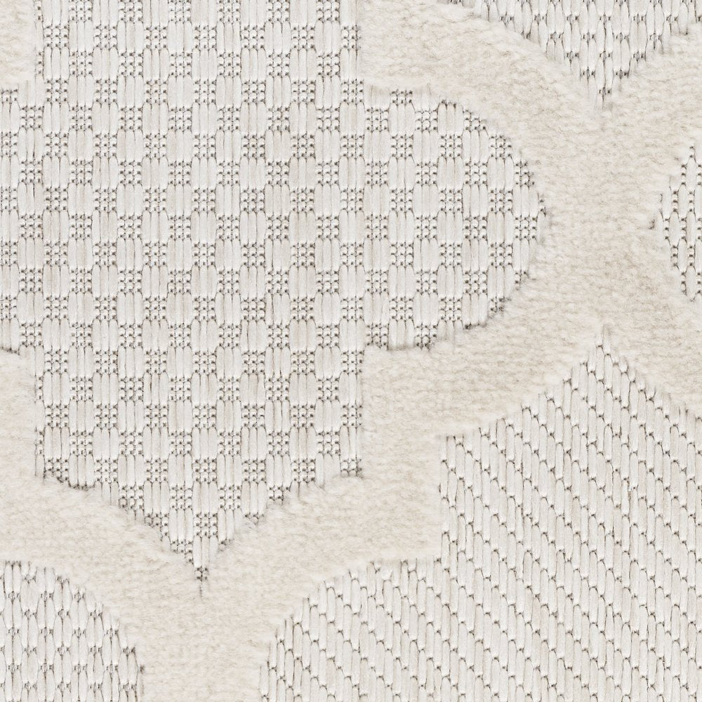 5' X 7' Ivory Indoor Outdoor Area Rug