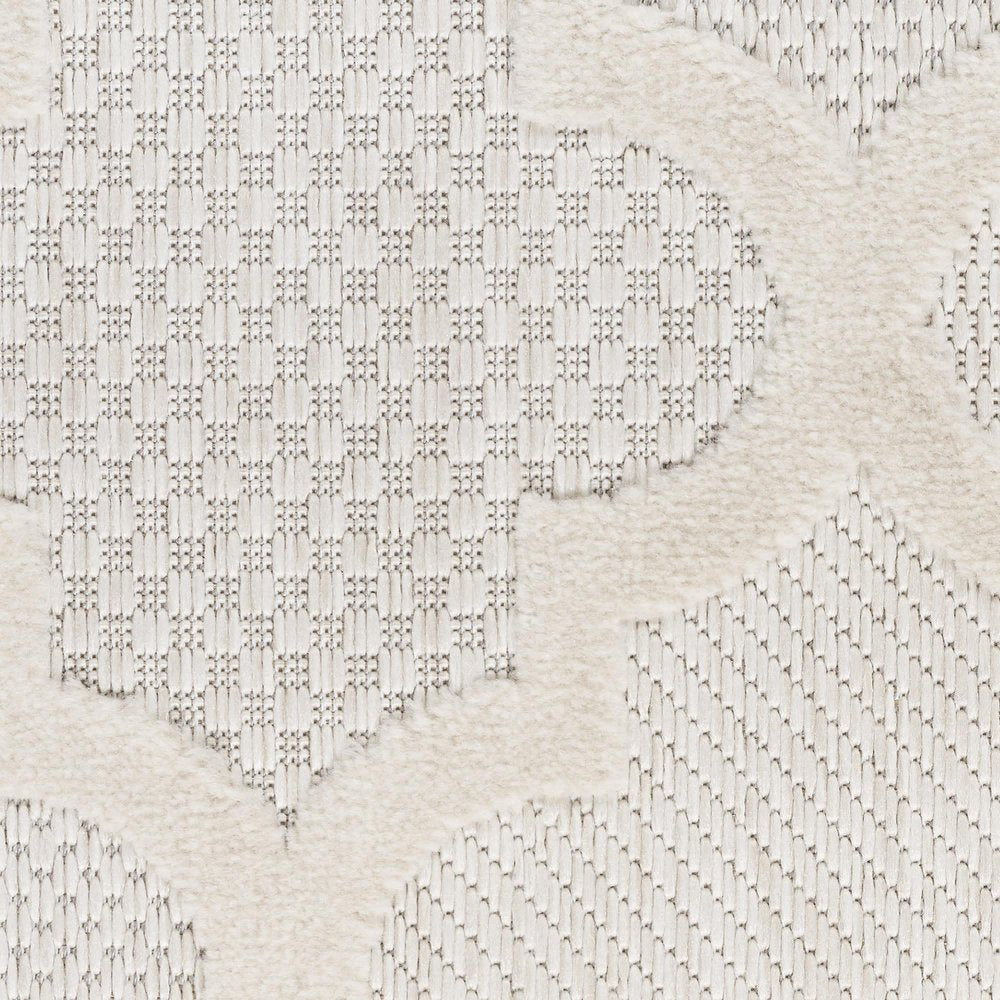 5' X 7' Ivory Indoor Outdoor Area Rug