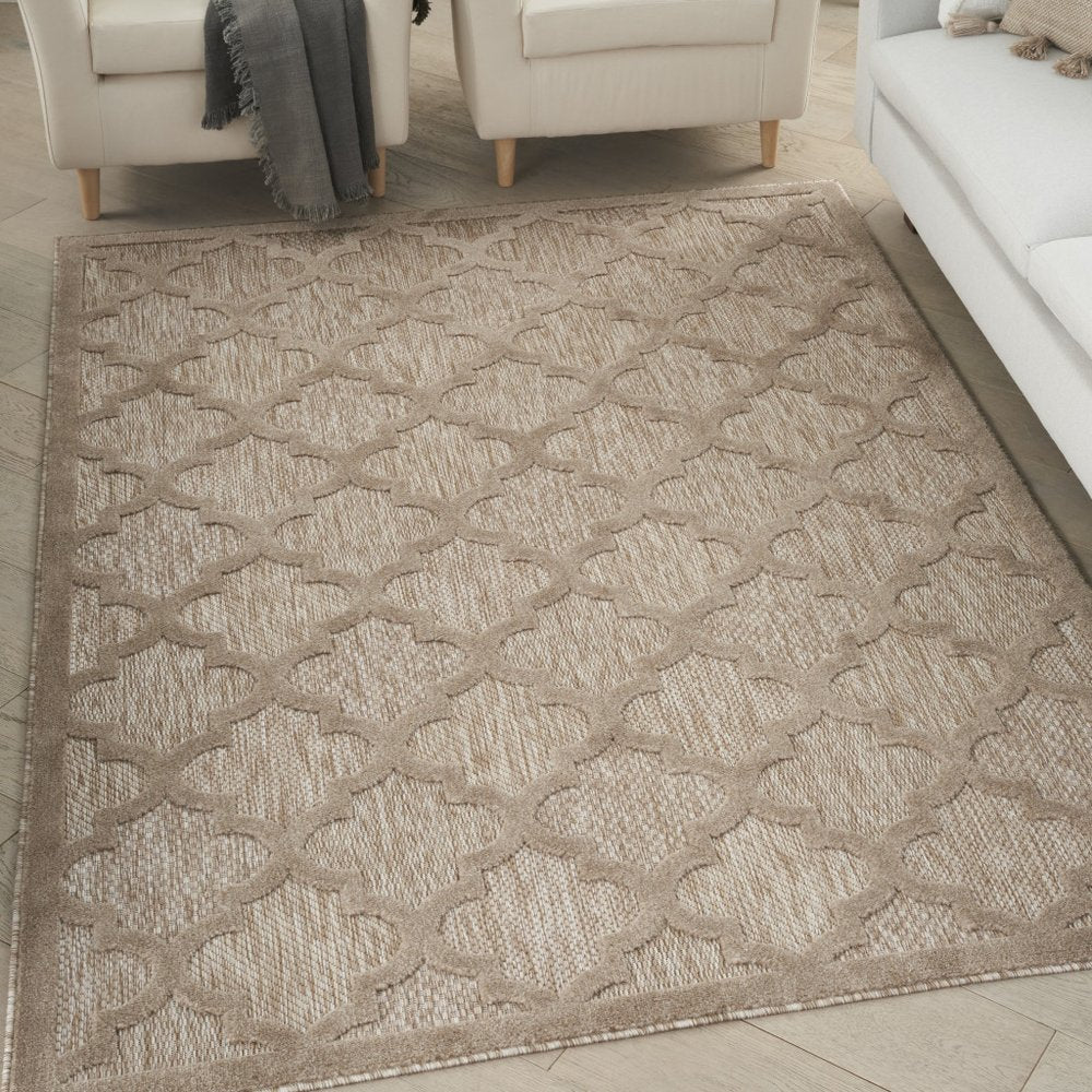 4' X 6' Beige Indoor Outdoor Area Rug