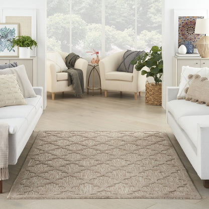 4' X 6' Beige Indoor Outdoor Area Rug