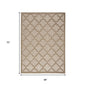 4' X 6' Beige Indoor Outdoor Area Rug