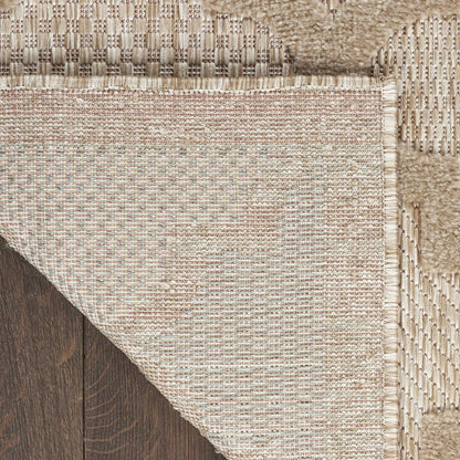 5' X 7' Beige Indoor Outdoor Area Rug