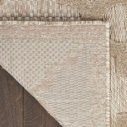 5' X 7' Beige Indoor Outdoor Area Rug