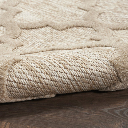 5' X 7' Beige Indoor Outdoor Area Rug
