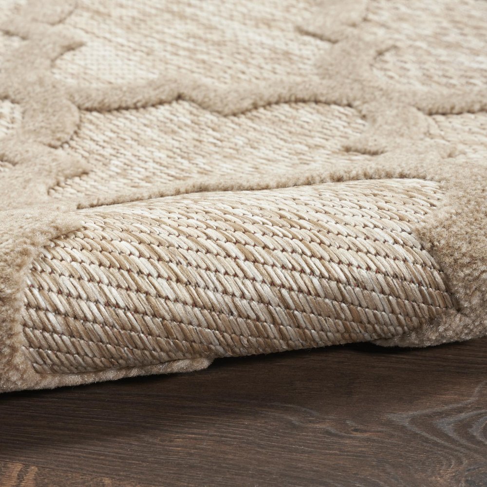 5' X 7' Beige Indoor Outdoor Area Rug