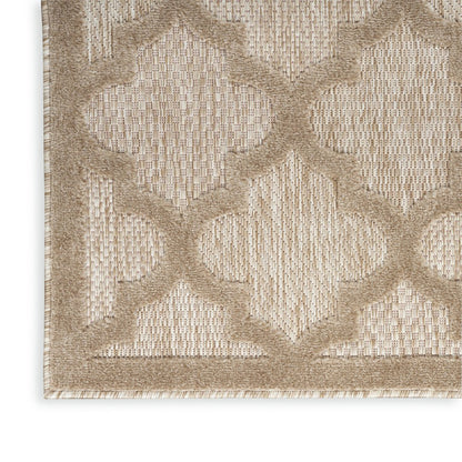 5' X 7' Beige Indoor Outdoor Area Rug