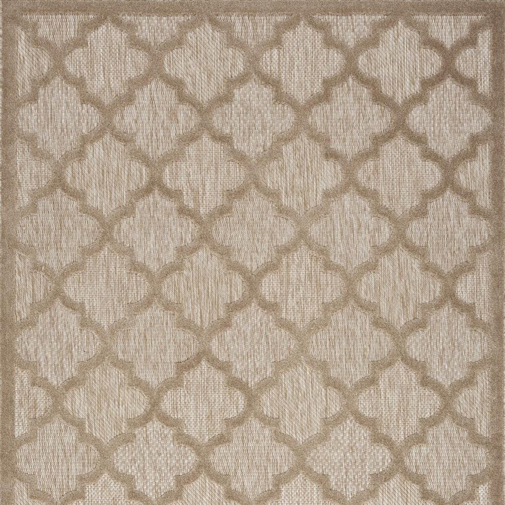 5' X 7' Beige Indoor Outdoor Area Rug