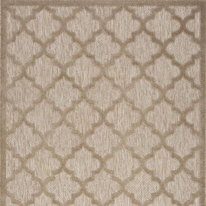 5' X 7' Beige Indoor Outdoor Area Rug