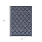 4' X 6' Blue Indoor Outdoor Area Rug