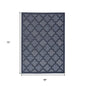 4' X 6' Blue Indoor Outdoor Area Rug