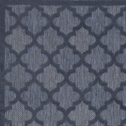 4' X 6' Blue Indoor Outdoor Area Rug