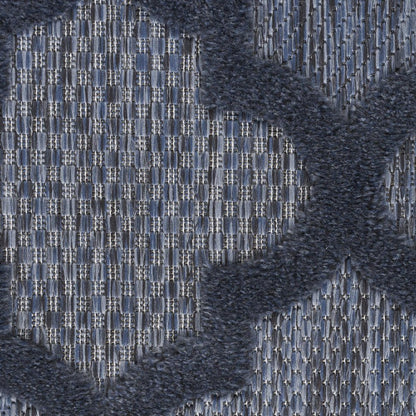 5' X 7' Blue Indoor Outdoor Area Rug