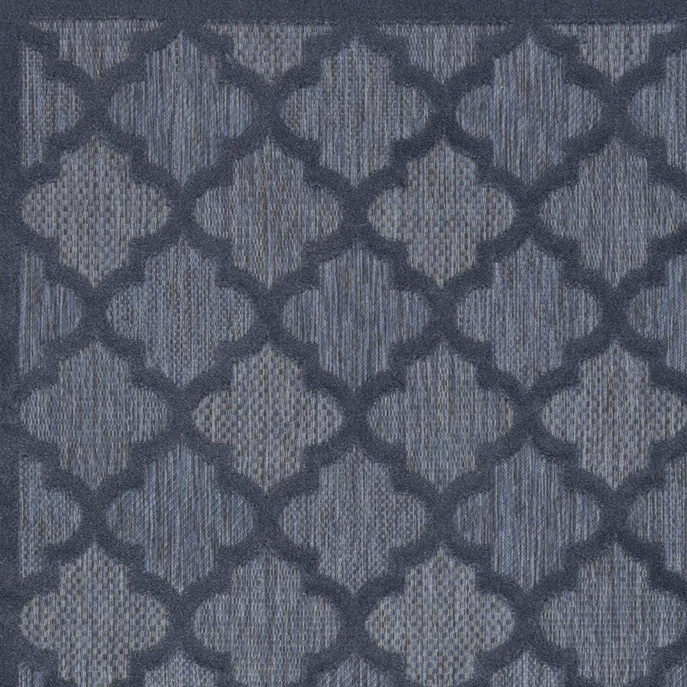 5' X 7' Blue Indoor Outdoor Area Rug