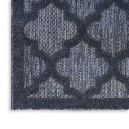 5' X 7' Blue Indoor Outdoor Area Rug