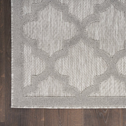 5' X 7' Gray Indoor Outdoor Area Rug