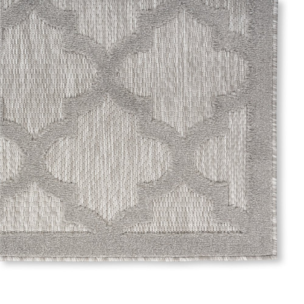 5' X 7' Gray Indoor Outdoor Area Rug