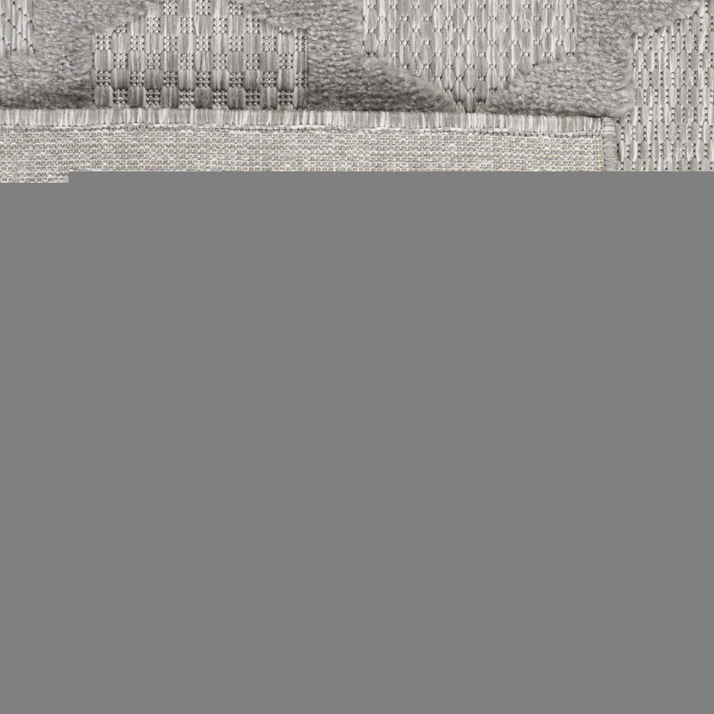 5' X 7' Gray Indoor Outdoor Area Rug