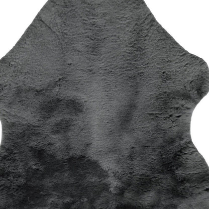 36" X 24" Charcoal Faux Fur Throw Blanket