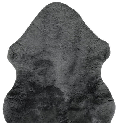 36" X 24" Charcoal Faux Fur Throw Blanket