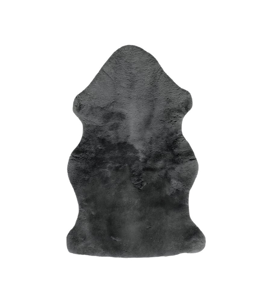 36" X 24" Charcoal Faux Fur Throw Blanket