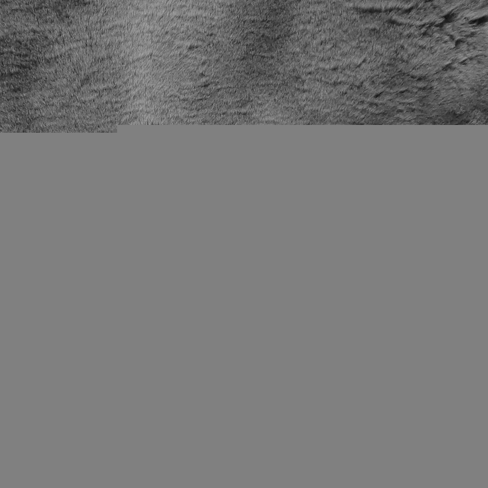 Charcoal Plain Weave Faux Fur Solid Color Throw