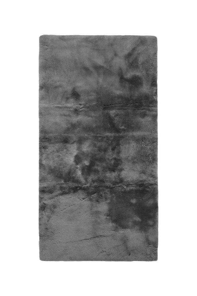 60" X 30" Charcoal Sheepskin Throw Blanket