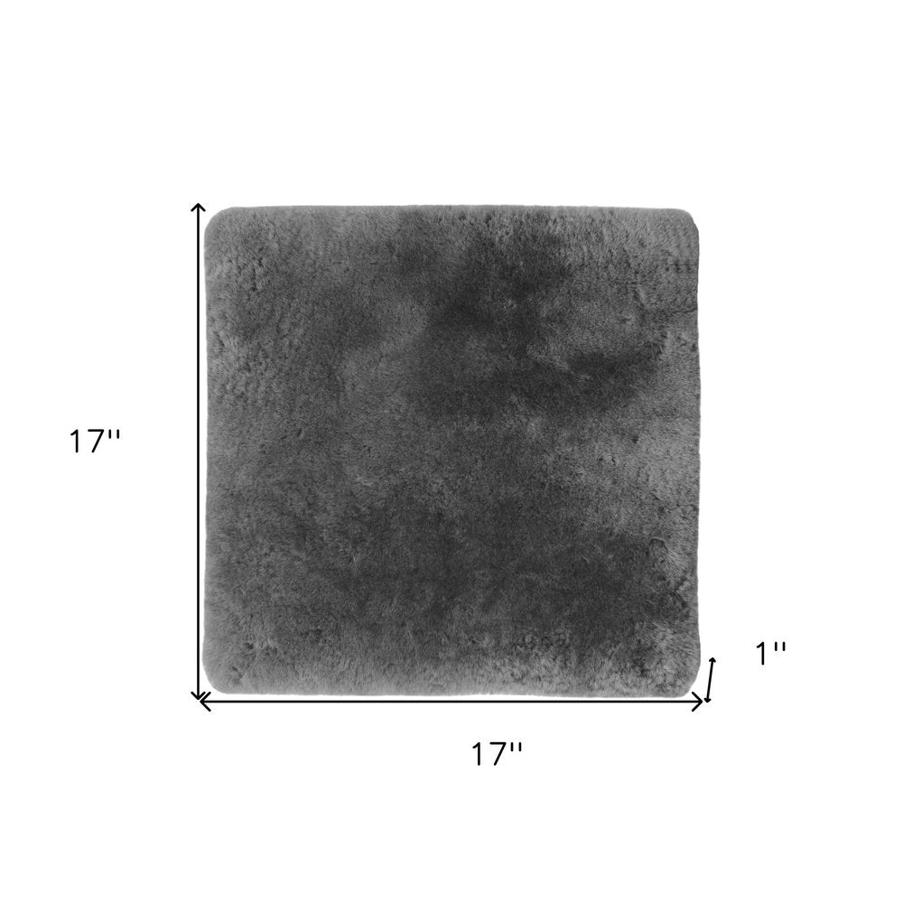 17" Charcoal Medical Sheepskin Chair Pad