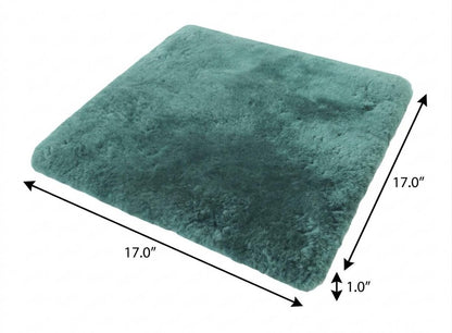 Set Of Two 17" X 17" Emerald Linen Solid Color Dining Chair Pad