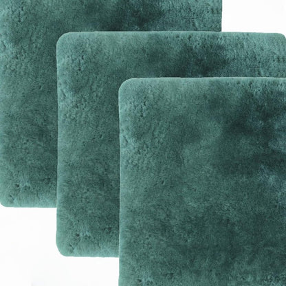 Set Of Four 17" X 17" Emerald Linen Solid Color Dining Chair Pad