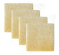 Set Of Four 17" X 17" Cornsilk Linen Solid Color Dining Chair Pad