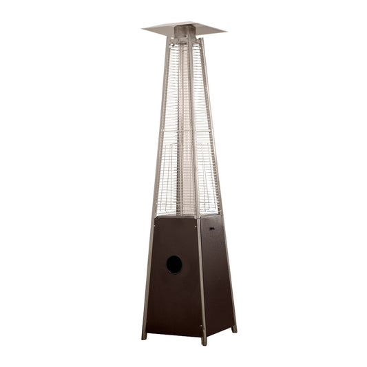 41000 BTU Brown Steel Propane Triangular Pyramid Standing Patio Heater